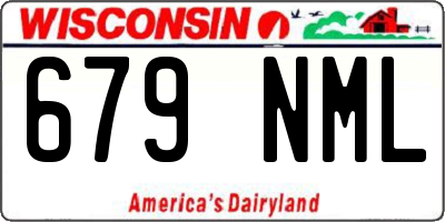 WI license plate 679NML