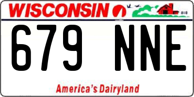WI license plate 679NNE