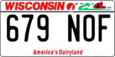 WI license plate 679NOF