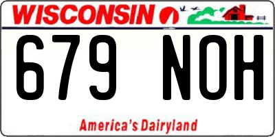 WI license plate 679NOH