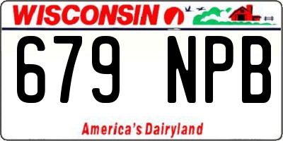 WI license plate 679NPB
