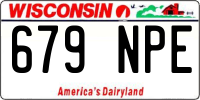 WI license plate 679NPE