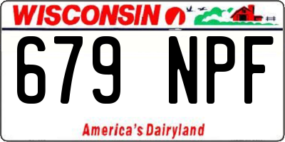 WI license plate 679NPF