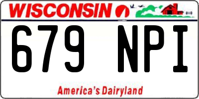WI license plate 679NPI
