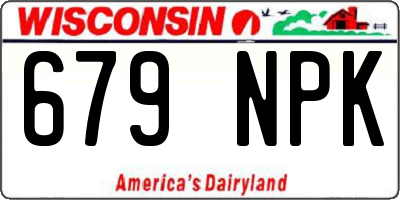 WI license plate 679NPK