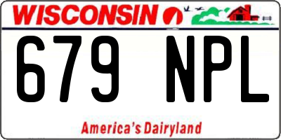 WI license plate 679NPL
