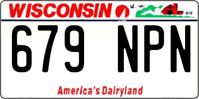 WI license plate 679NPN
