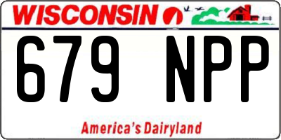 WI license plate 679NPP