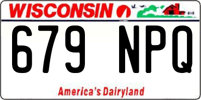 WI license plate 679NPQ