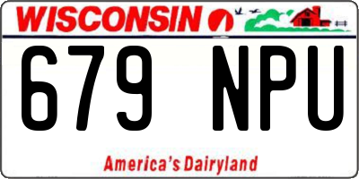 WI license plate 679NPU
