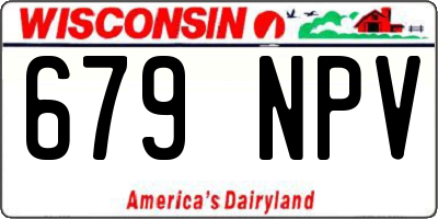 WI license plate 679NPV