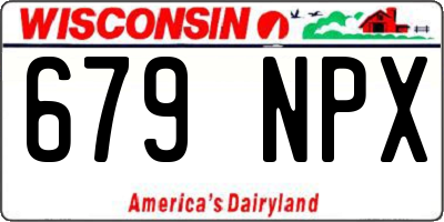 WI license plate 679NPX