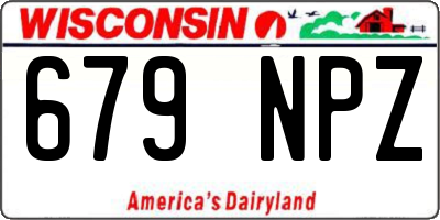 WI license plate 679NPZ