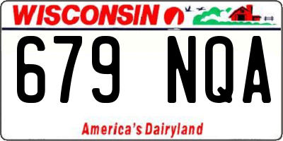 WI license plate 679NQA