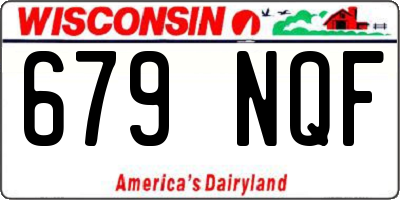 WI license plate 679NQF