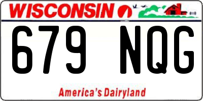 WI license plate 679NQG