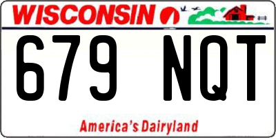 WI license plate 679NQT