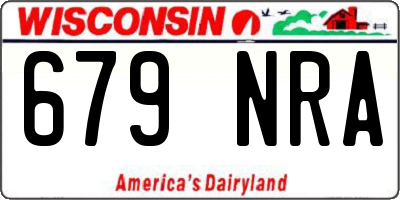 WI license plate 679NRA
