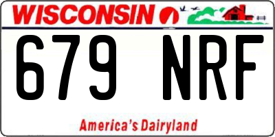 WI license plate 679NRF