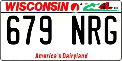 WI license plate 679NRG
