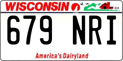 WI license plate 679NRI
