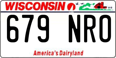 WI license plate 679NRO