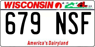 WI license plate 679NSF