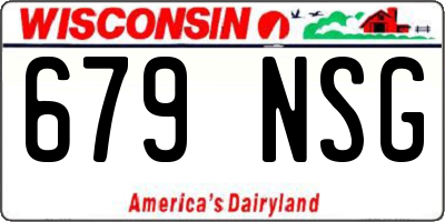 WI license plate 679NSG