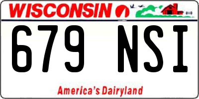 WI license plate 679NSI
