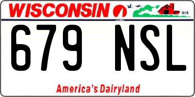 WI license plate 679NSL