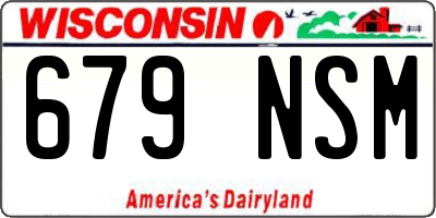 WI license plate 679NSM