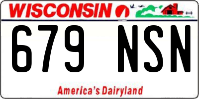 WI license plate 679NSN