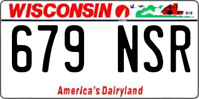 WI license plate 679NSR