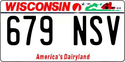 WI license plate 679NSV