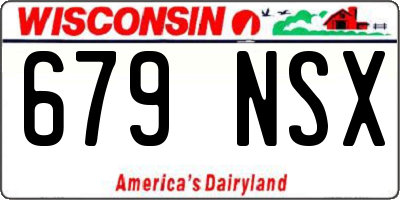 WI license plate 679NSX