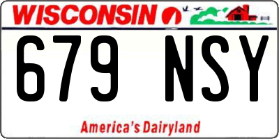 WI license plate 679NSY