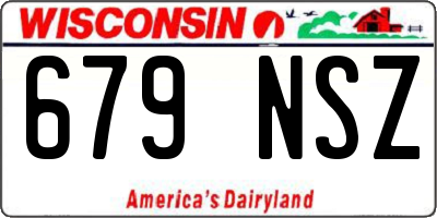 WI license plate 679NSZ