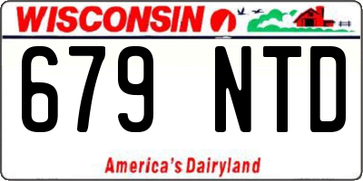 WI license plate 679NTD