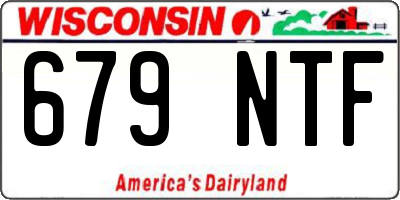 WI license plate 679NTF