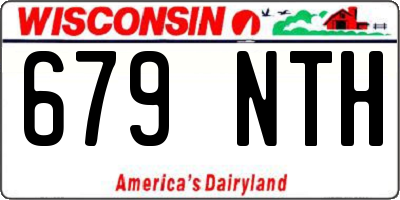 WI license plate 679NTH