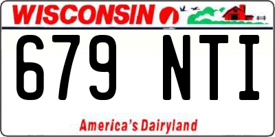 WI license plate 679NTI
