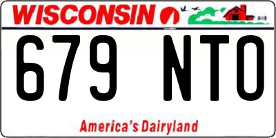 WI license plate 679NTO