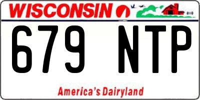WI license plate 679NTP