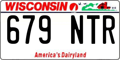 WI license plate 679NTR