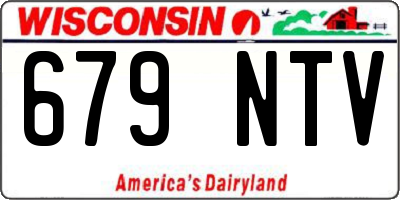 WI license plate 679NTV