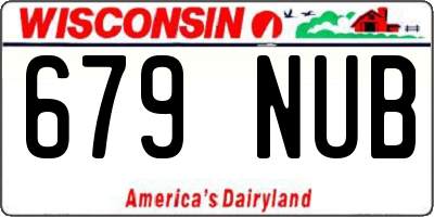 WI license plate 679NUB