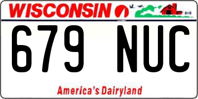 WI license plate 679NUC