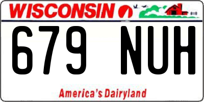 WI license plate 679NUH
