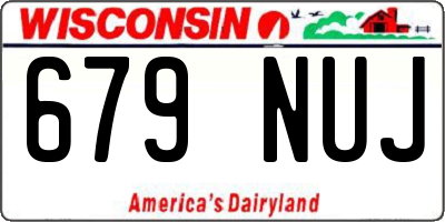 WI license plate 679NUJ