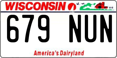 WI license plate 679NUN